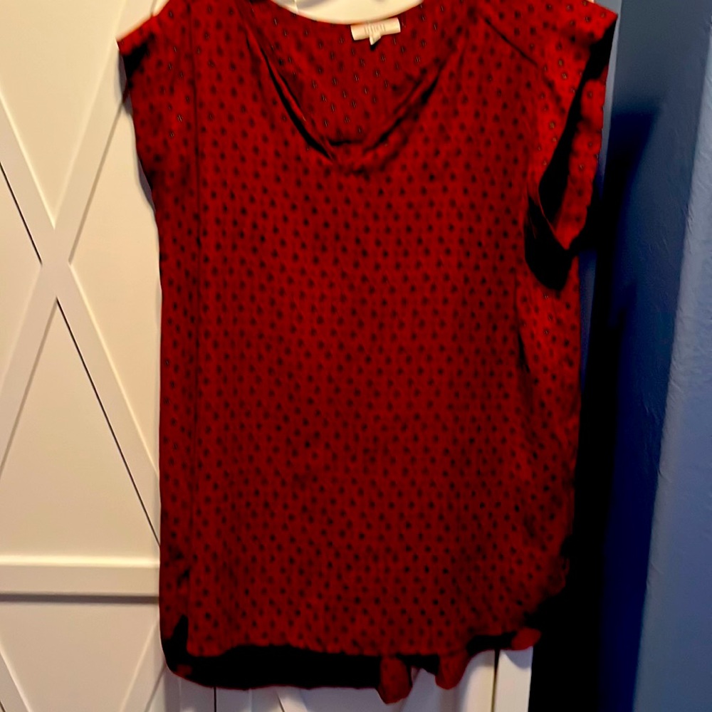Pleione rust coloured cap sleeve shirt